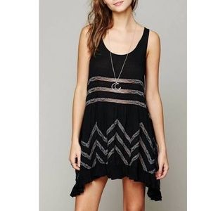 Free People Voile and Lace Trapeze Dress